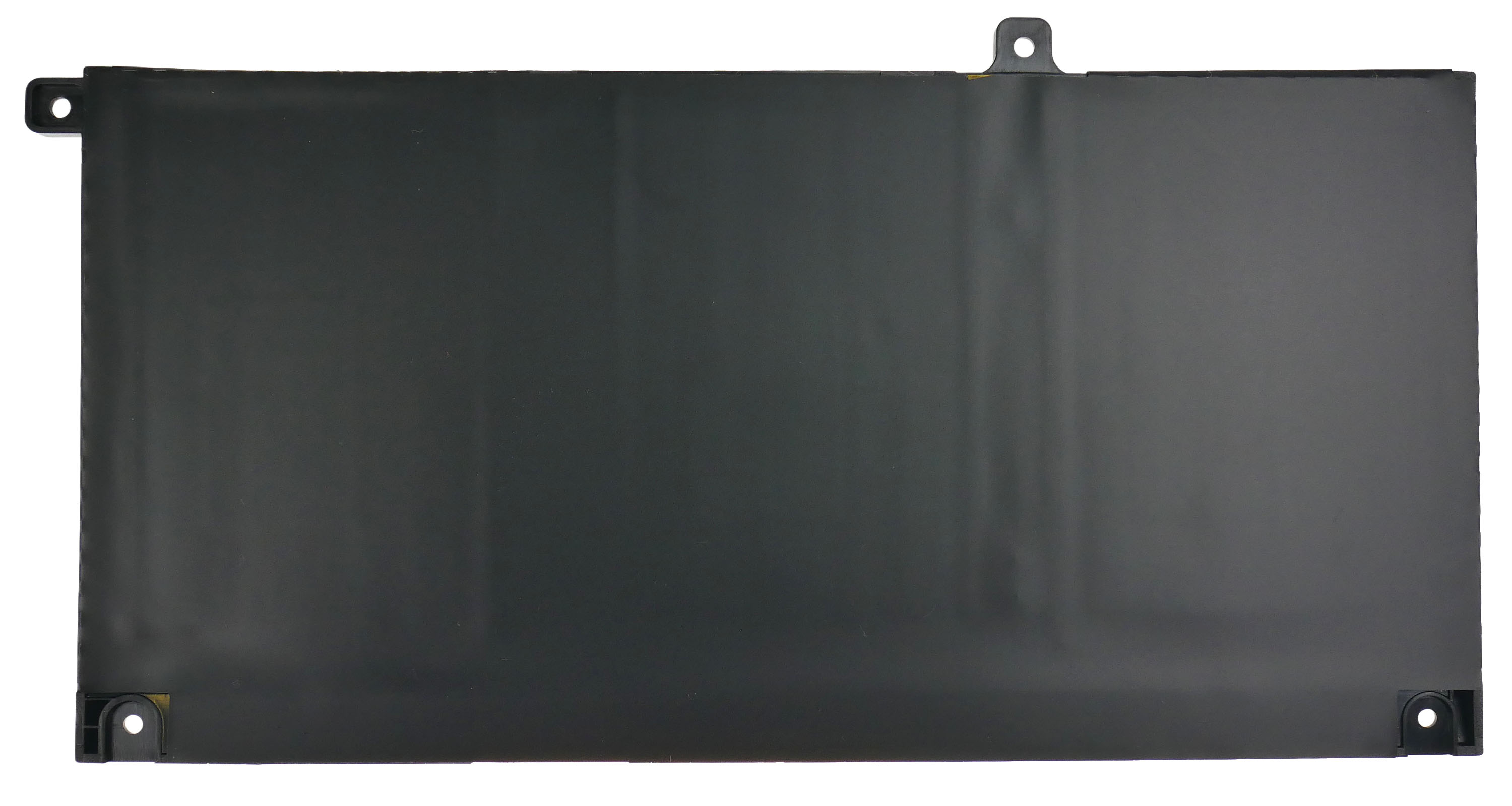 Czarna bateria z czterema otworami montażowymi w rogach.