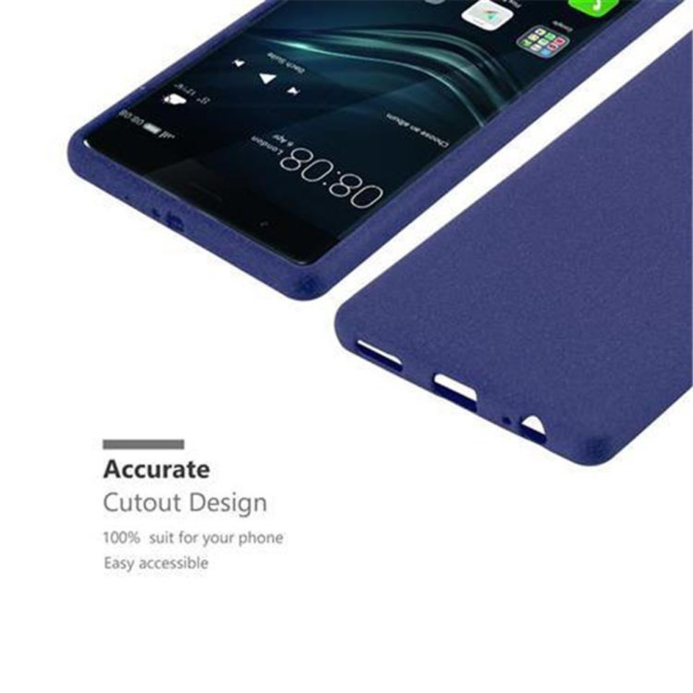 Custodia blu scuro per telefono con smartphone rivelato che mostra 08:08.