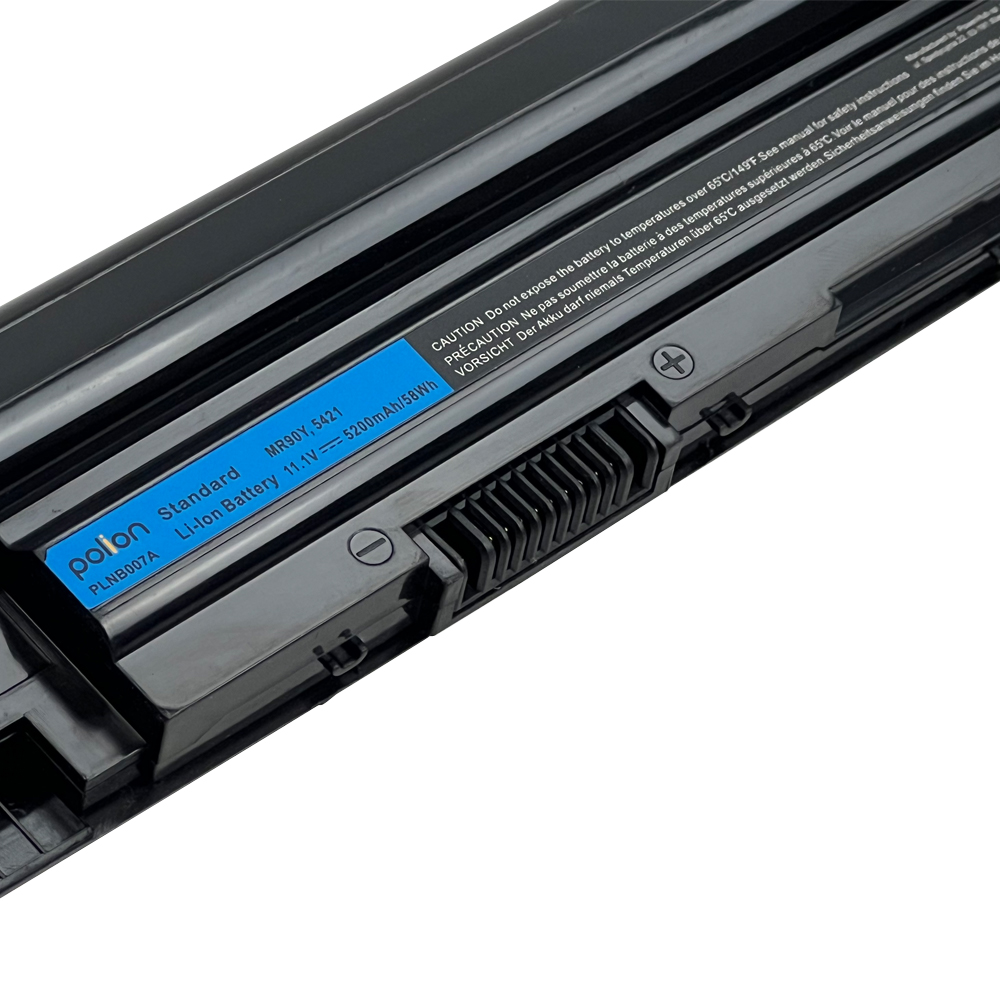 Czarna bateria do laptopa z niebieską etykietą: "polon Standard Li-Ion Battery 11.1V 5200mAh".