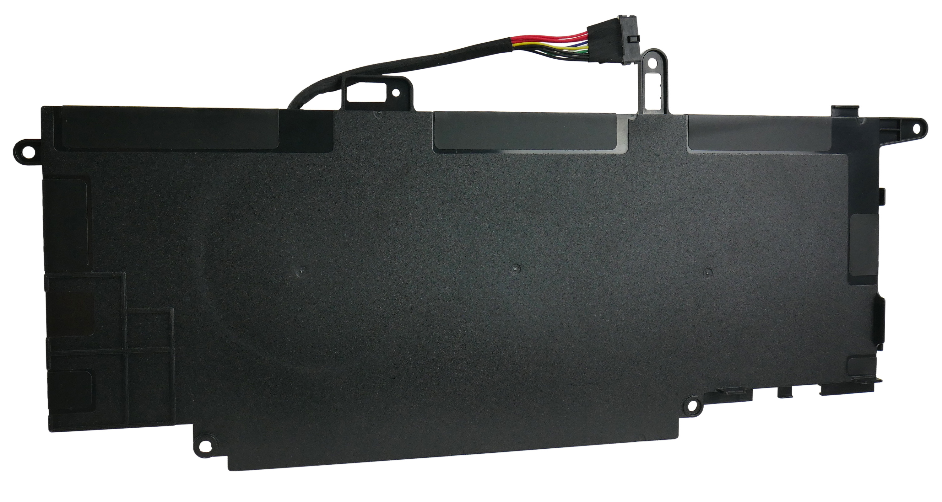 Czarna bateria do laptopa z kablem i złączem.