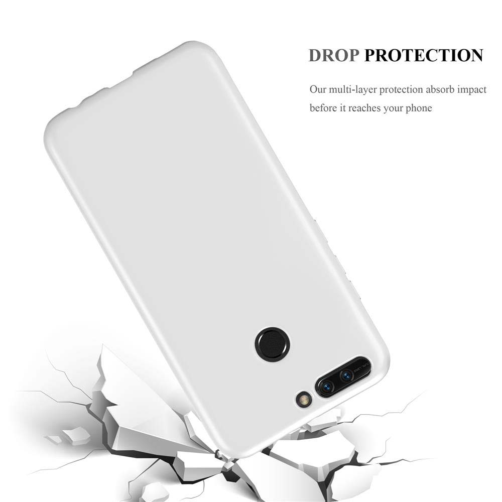 Una cover bianca per telefono che sfonda il terreno bianco.