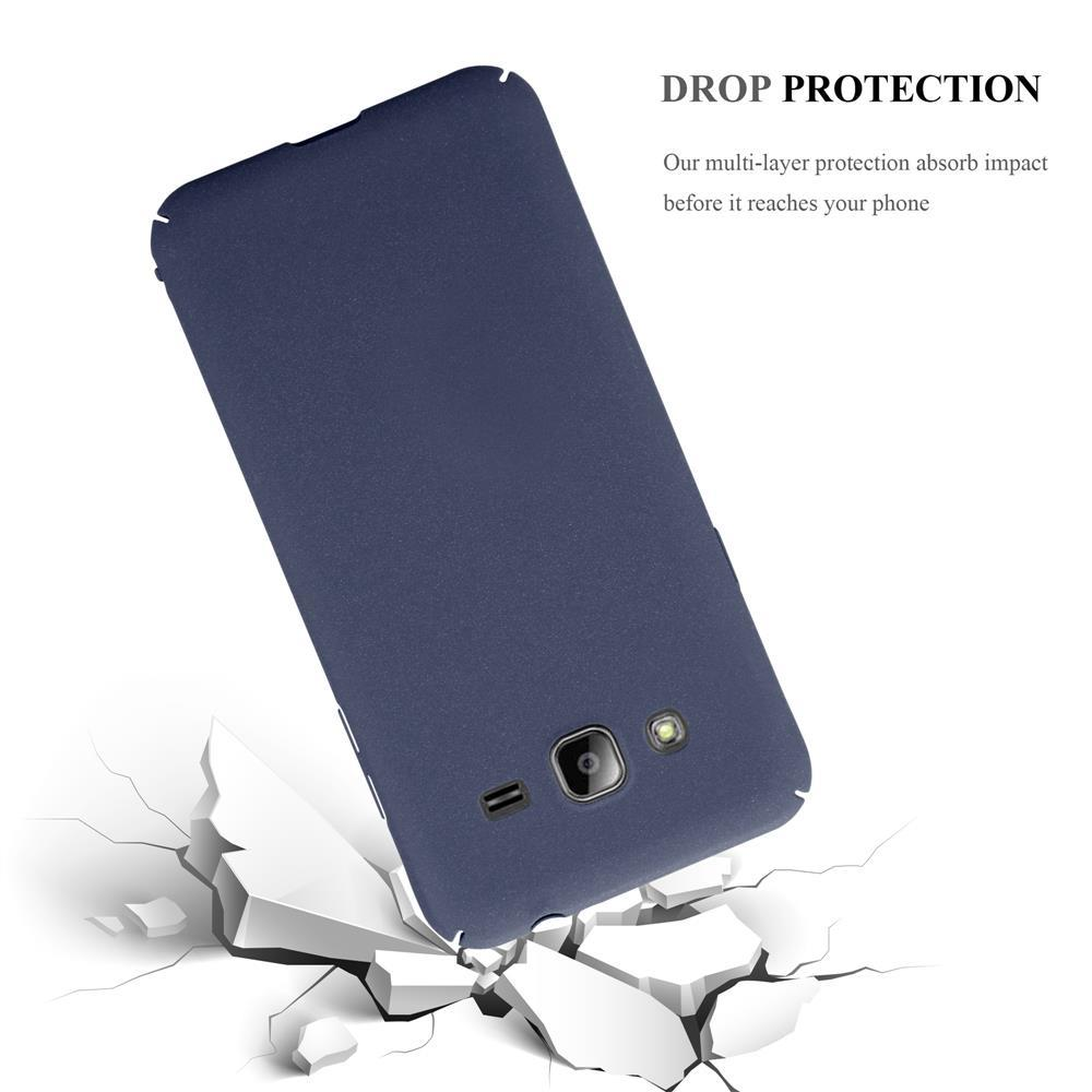 Cover blu scuro che rompe blocchi bianchi. Testo: "DROP PROTECTION".