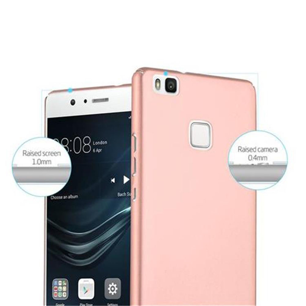Due smartphone rosa, con schermo e fotocamera rialzati e misurazioni.