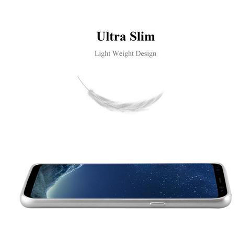 Uno smartphone sottile e leggero con schermo luminoso e piuma.
