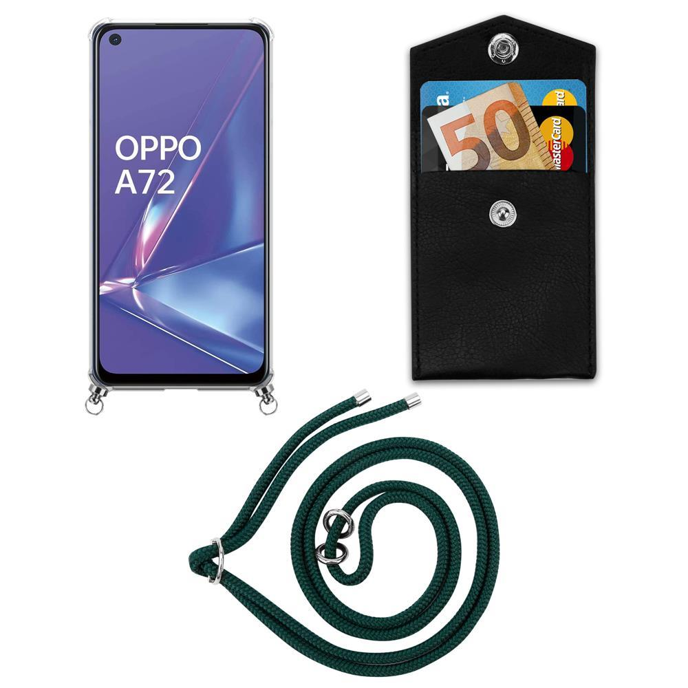 OPPO A72 Handy mit schwarzer Tasche, 50€ Schein und Lanyard