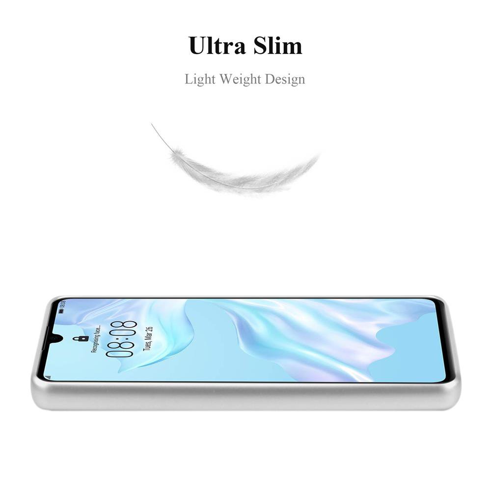 Uno smartphone sottile con design leggero e una piuma.