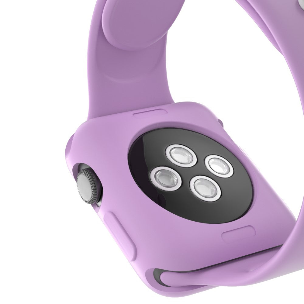 Orologio intelligente lavanda con pannello sensori nero e quattro sensori.