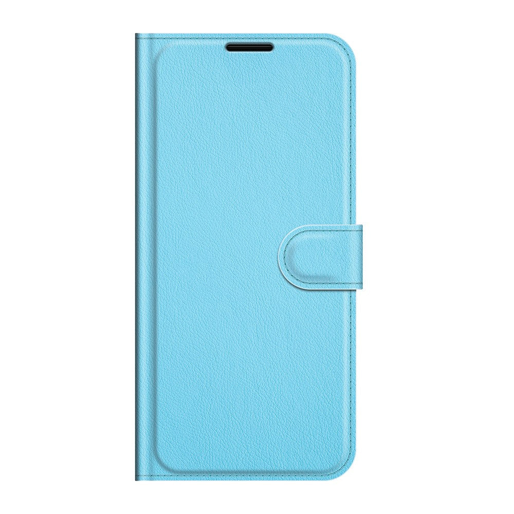 Helles blaues Handy-Flipcase mit Druckknopfverschluss