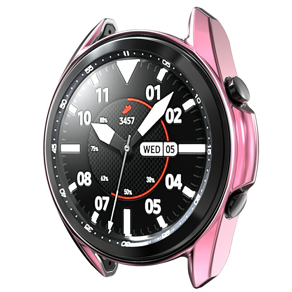 Uno smartwatch oro rosa con quadrante nero mostra le 10:36.
