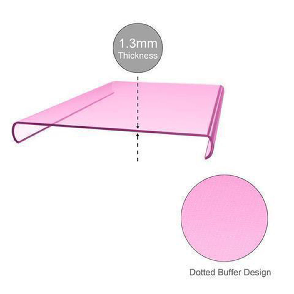 Un articolo rosa con spessore di 1,3 mm e design a buffer puntinato.