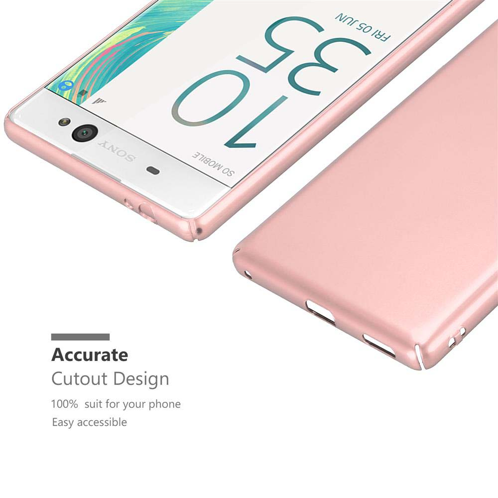 Un telefono rosa con cover rosa. Lo schermo mostra 10:35.