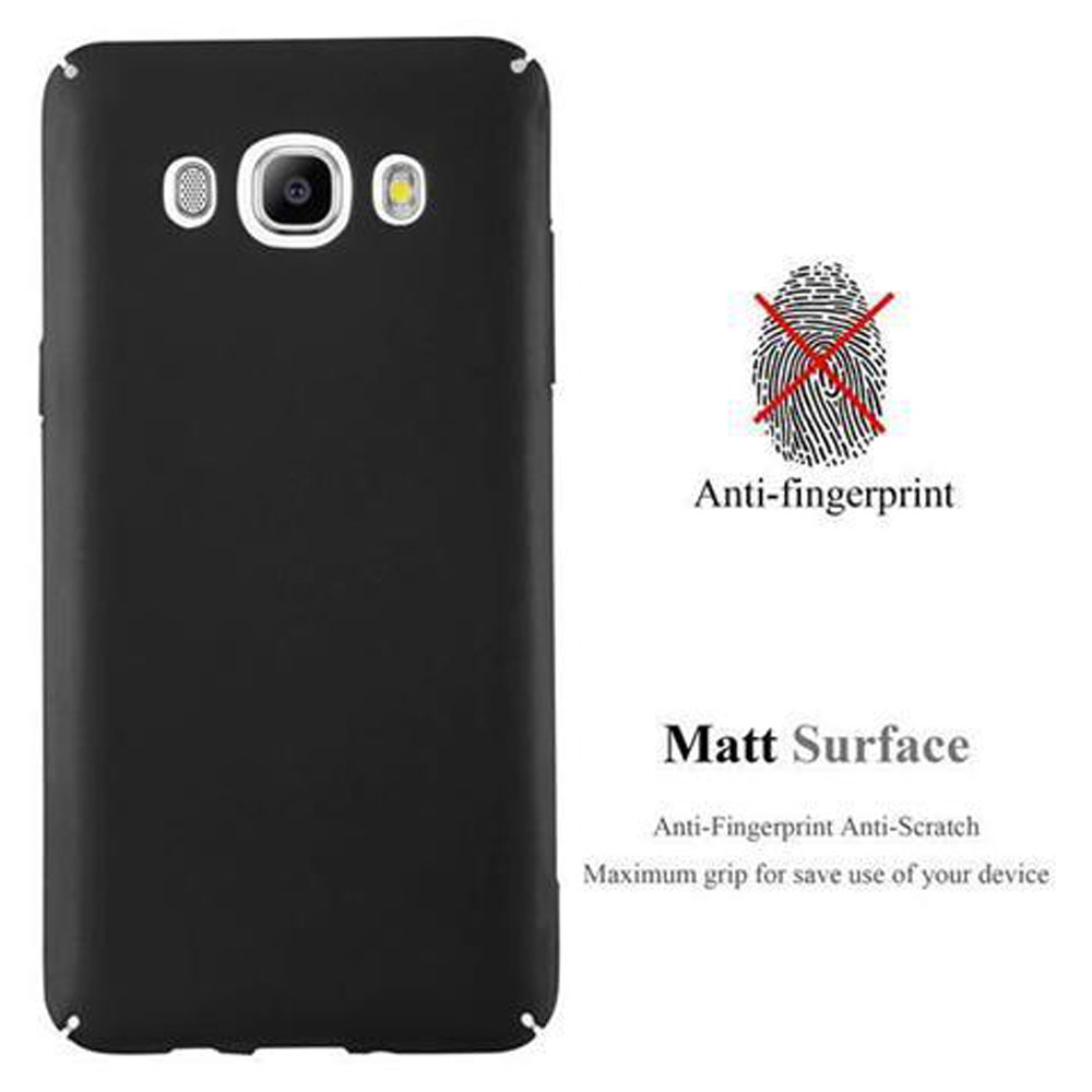 Cover nera per telefono con foro fotocamera, anti-impronta, opaca.