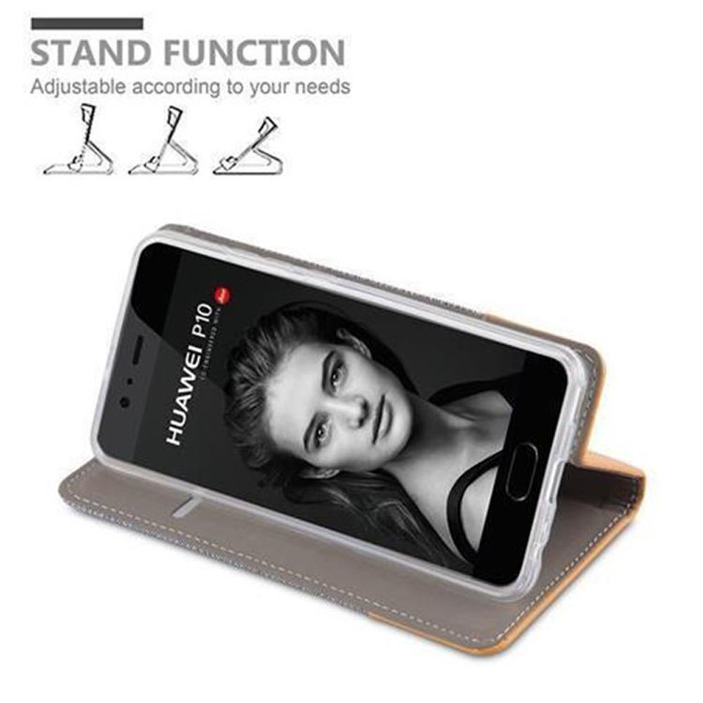 Huawei P10 Handyhülle mit Standfunktion, verstellbar, mit Frauendarstellung.