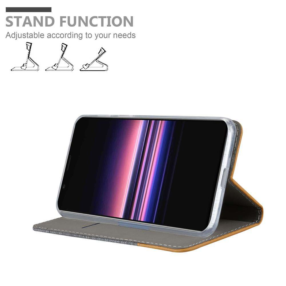 Custodia per telefono con funzione stand, mostra tre angoli.