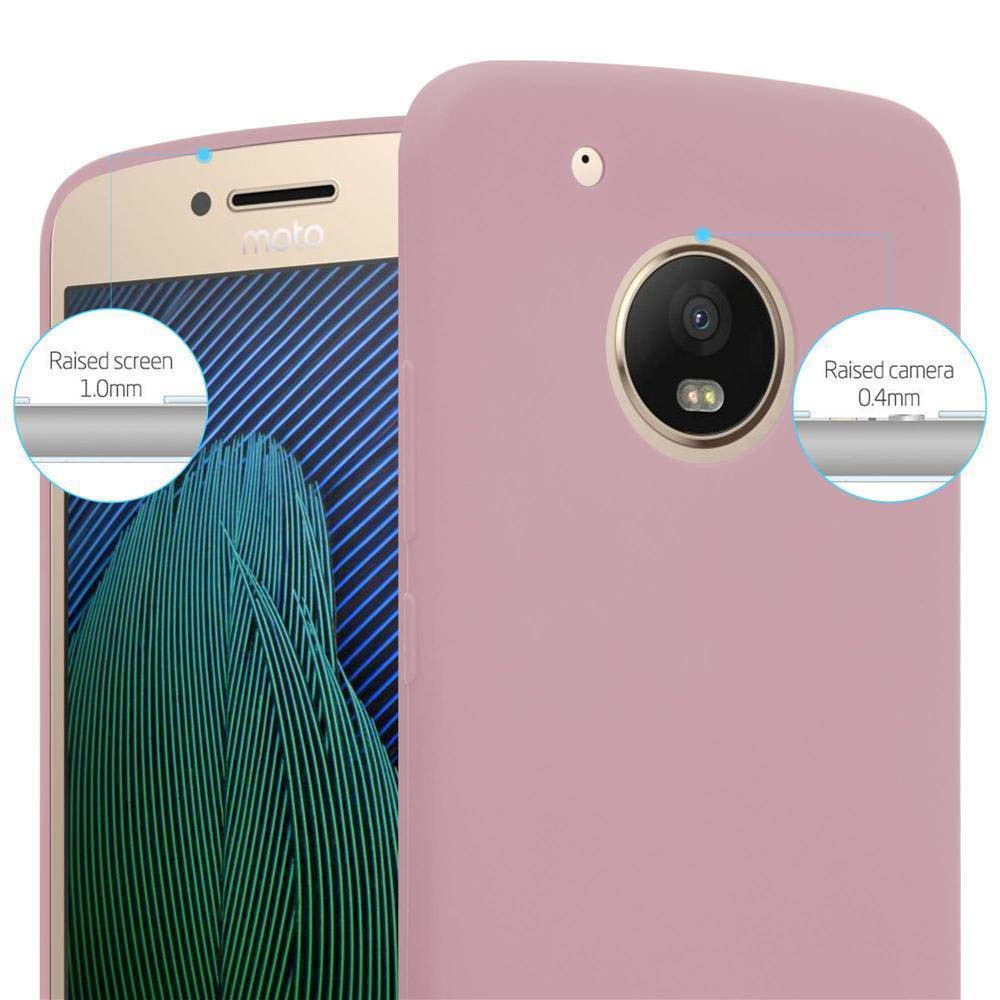 Una cover rosa copre il retro di uno smartphone con fotocamera.