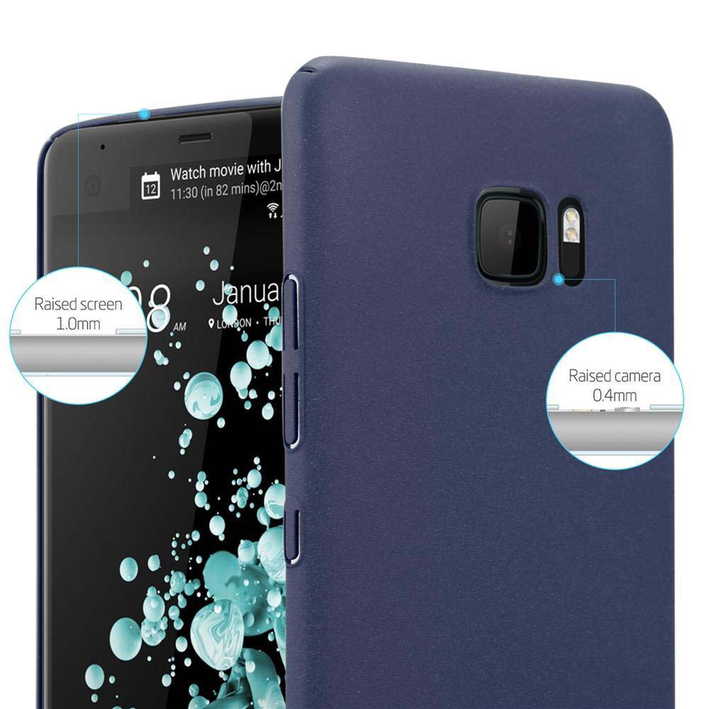 Blaue Handyhülle zeigt erhöhten Bildschirm 1,0 mm und Kamera 0,4 mm.