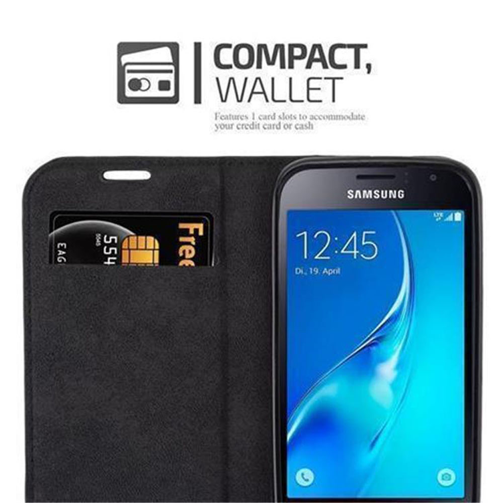 Schwarzes Wallet-Etui mit Smartphone, einer Karte und der Aufschrift "Free".