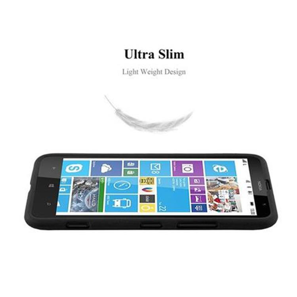 Telefono ultra sottile con design leggero mostrato di lato. Lo schermo mostra tessere colorate.