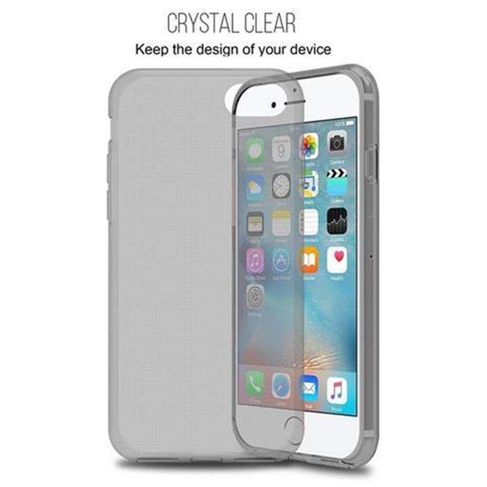 Una custodia trasparente per iPhone con un iPhone 6/6s che mostra le app.