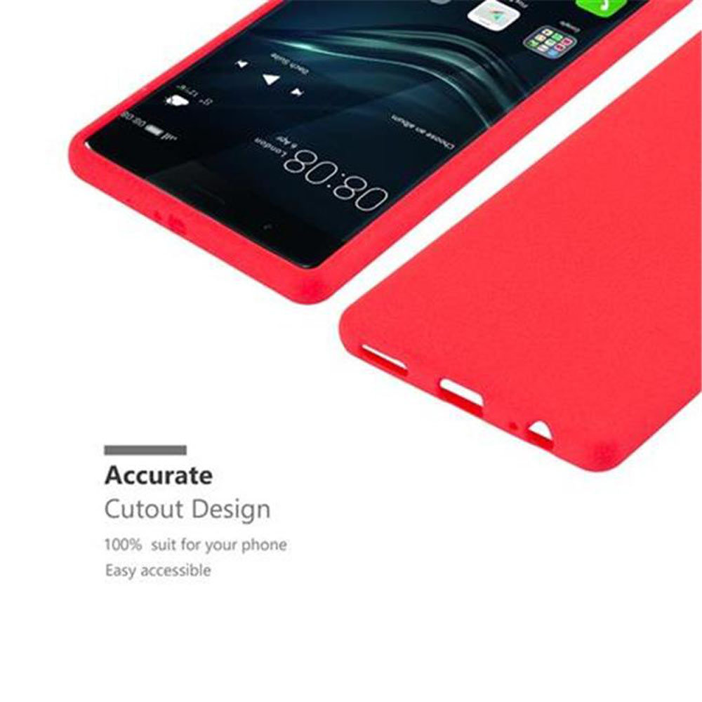 Custodia rossa per telefono con orario 08:08 e design ritagliato.