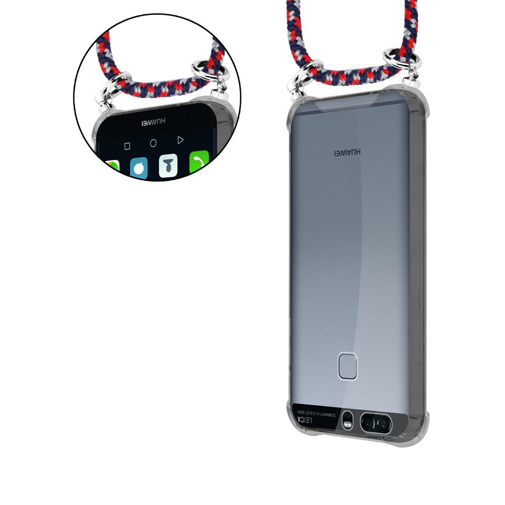 Huawei Handyhülle mit Lanyard, Vorder- und Rückseite sichtbar.