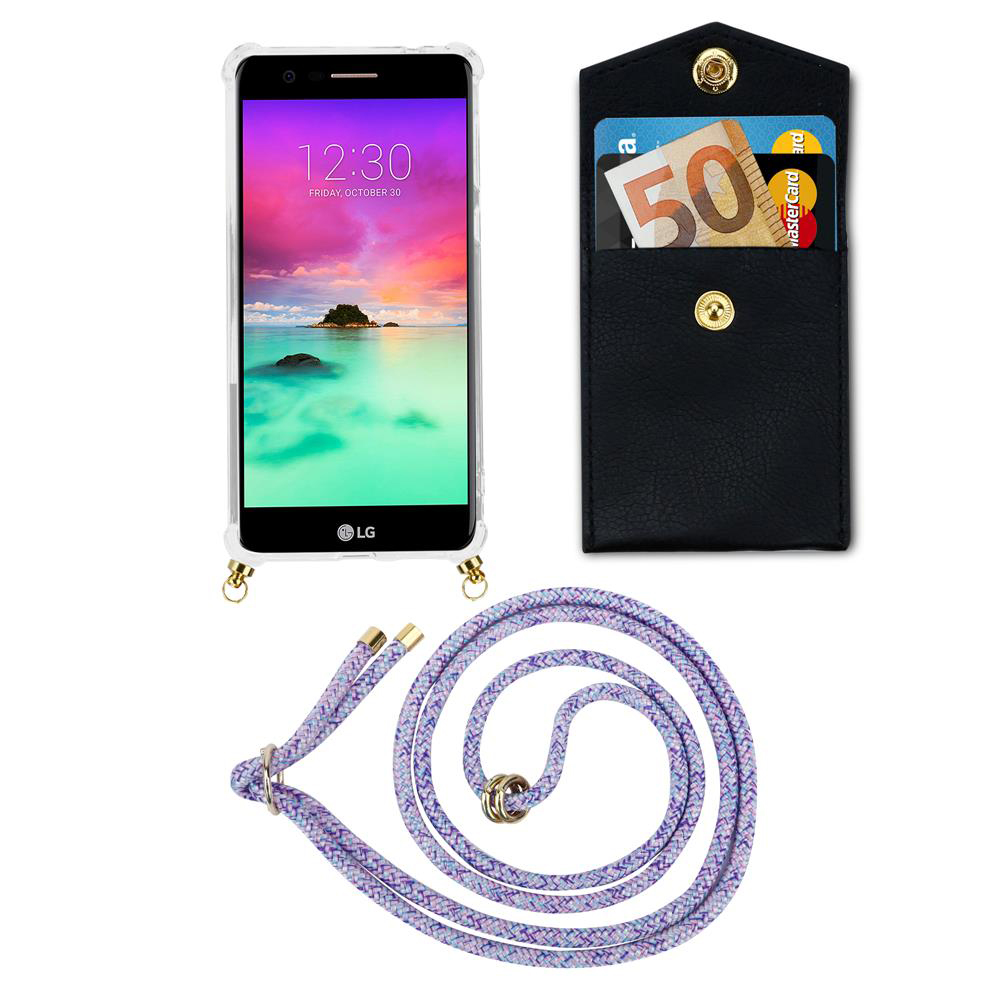 Smartphone mit Hülle, Kartenhalter und Lanyard