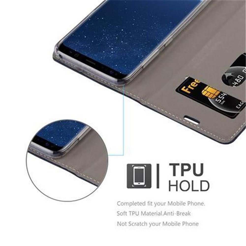 Custodia per telefono con slot per carte e uno smartphone. Supporto TPU.