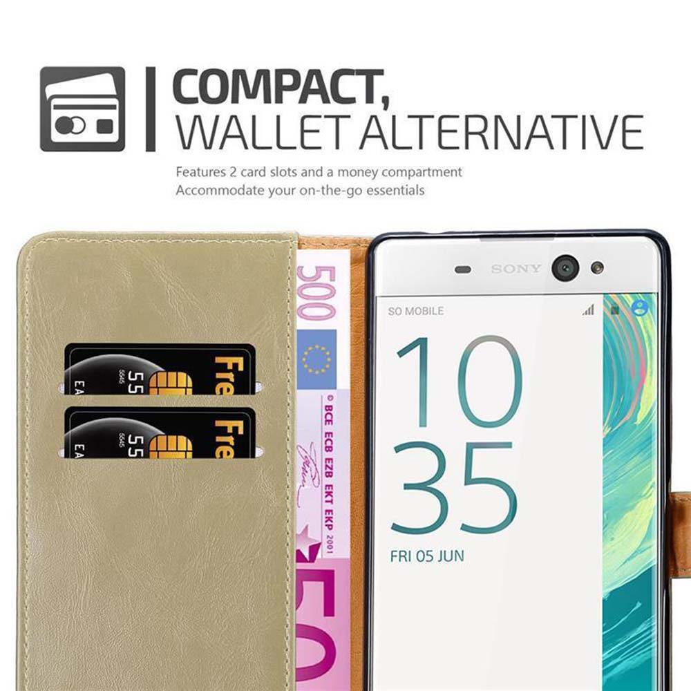 Uno smartphone in un portafoglio con slot per carte e banconote da 500 euro.
