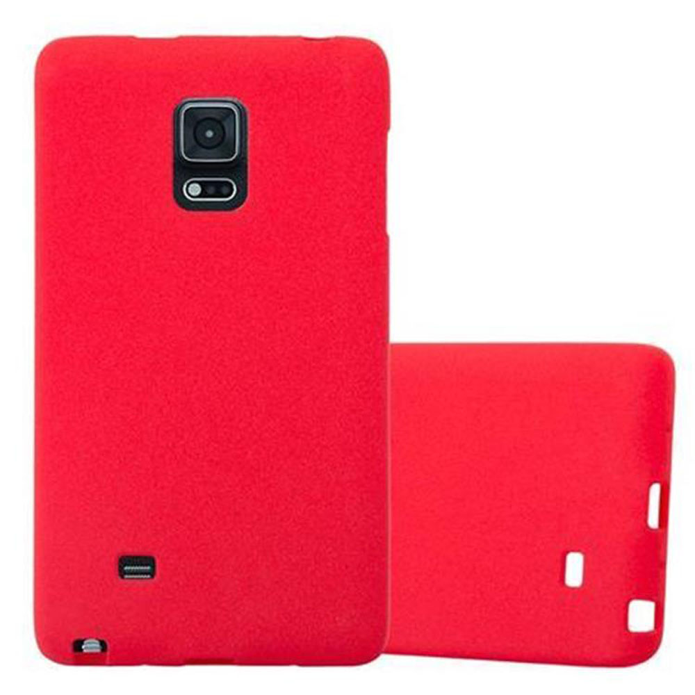 Dos fundas rojas de teléfono una al lado de la otra, una con cámara.