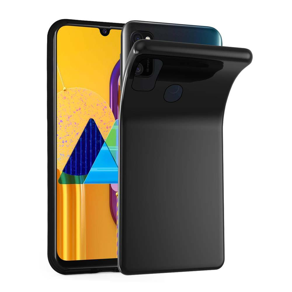 Uno smartphone nero con una custodia protettiva che si piega all'indietro.