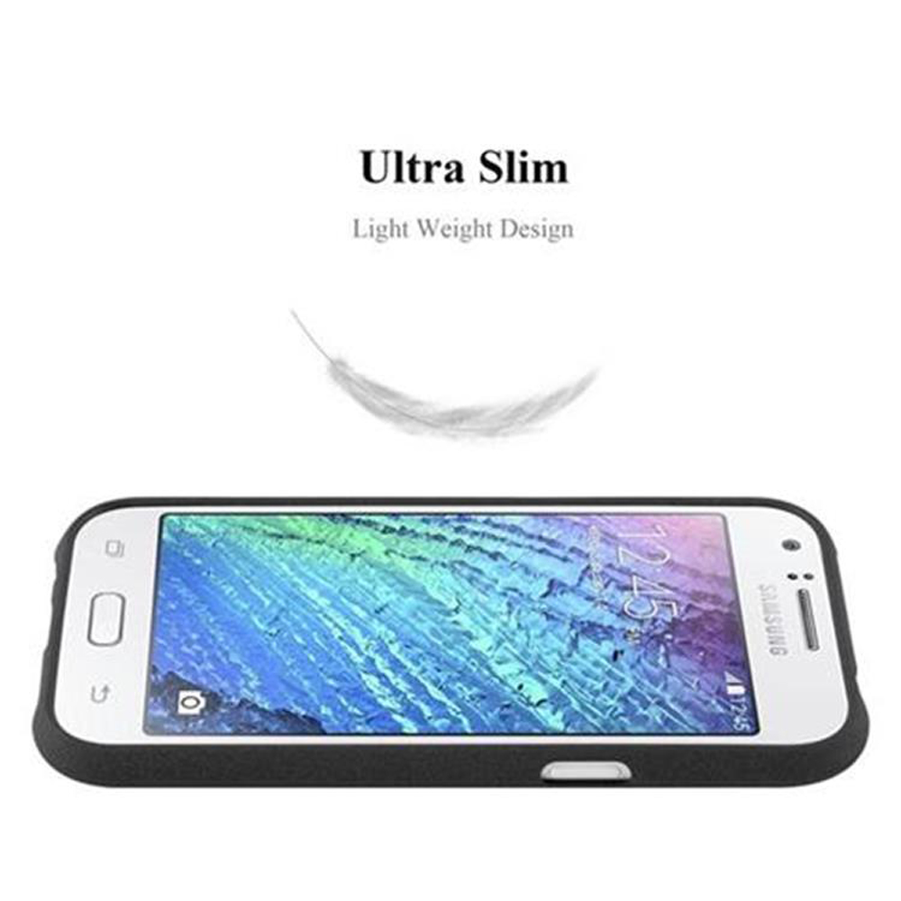 Uno smartphone Samsung sottile con un'icona di piuma che simboleggia la leggerezza.