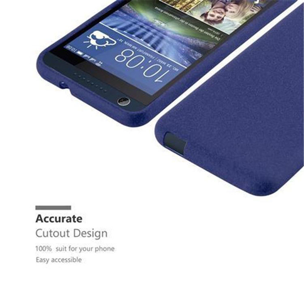 Custodia blu per telefono con uno smartphone che mostra le 10:08.