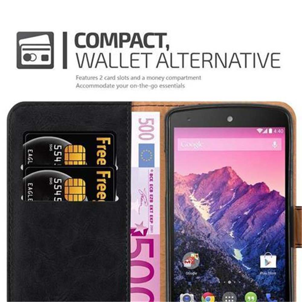 Funda de smartphone con ranuras para tarjetas y bolsillo para dinero, billete de 500 euros.