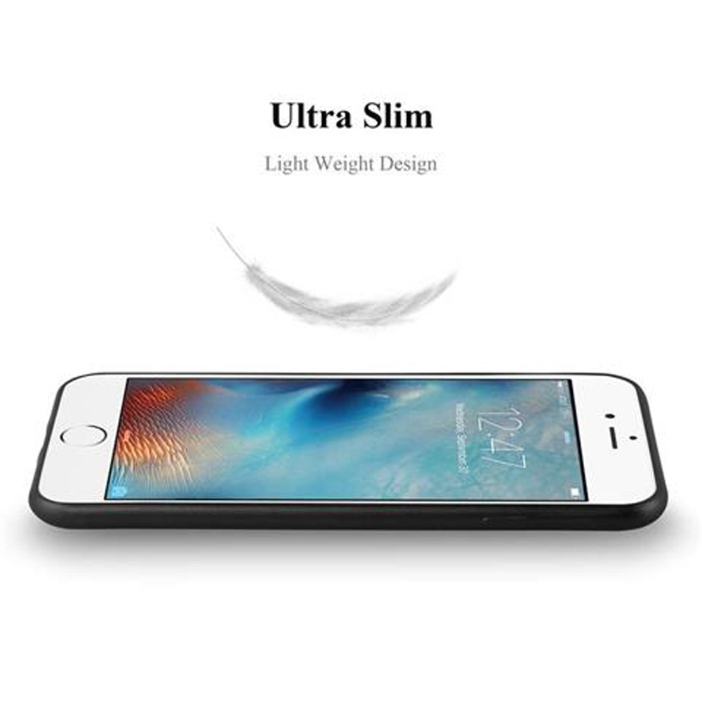 iPhone ultrasottile e leggero con icona di piuma.
