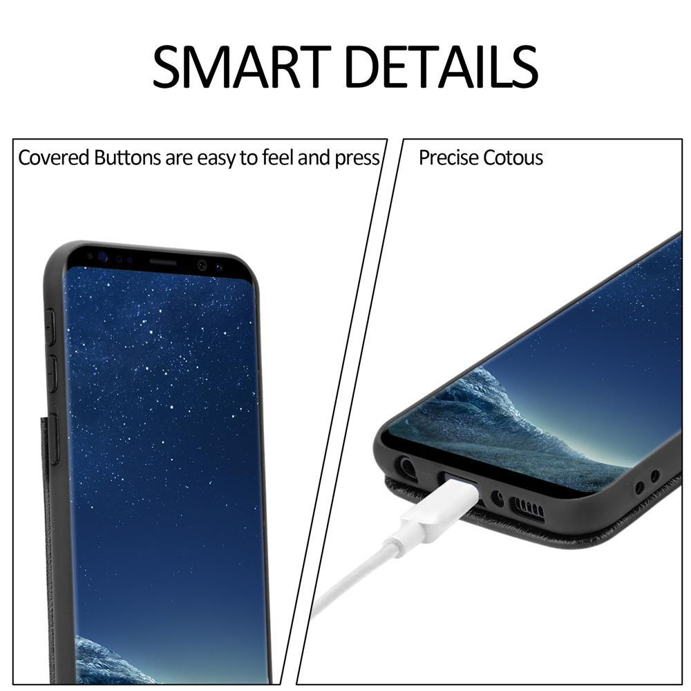 Primo piano di una custodia per smartphone che mostra pulsanti coperti e porta di ricarica.