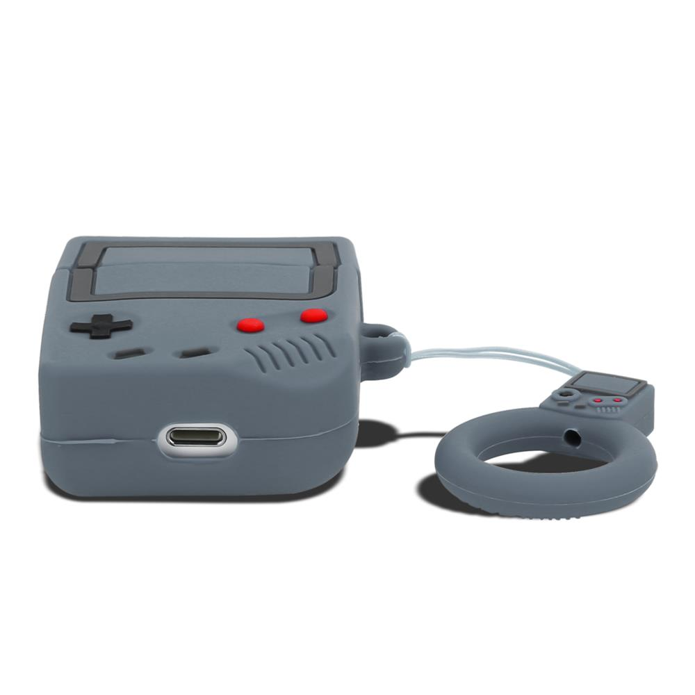 Grauer Silikon-Case im Retro-Gameboy-Design mit Ringhalterung.