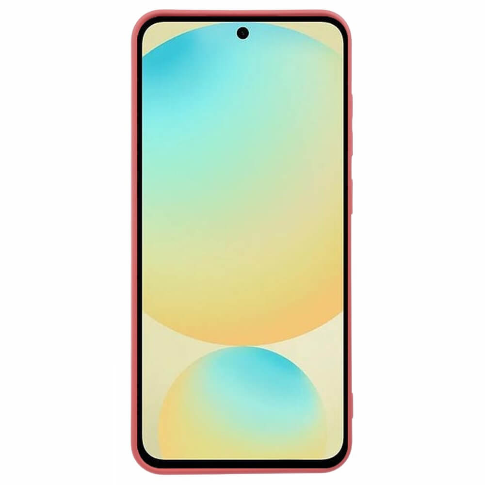 Uno smartphone rosa con un gradiente sullo schermo.