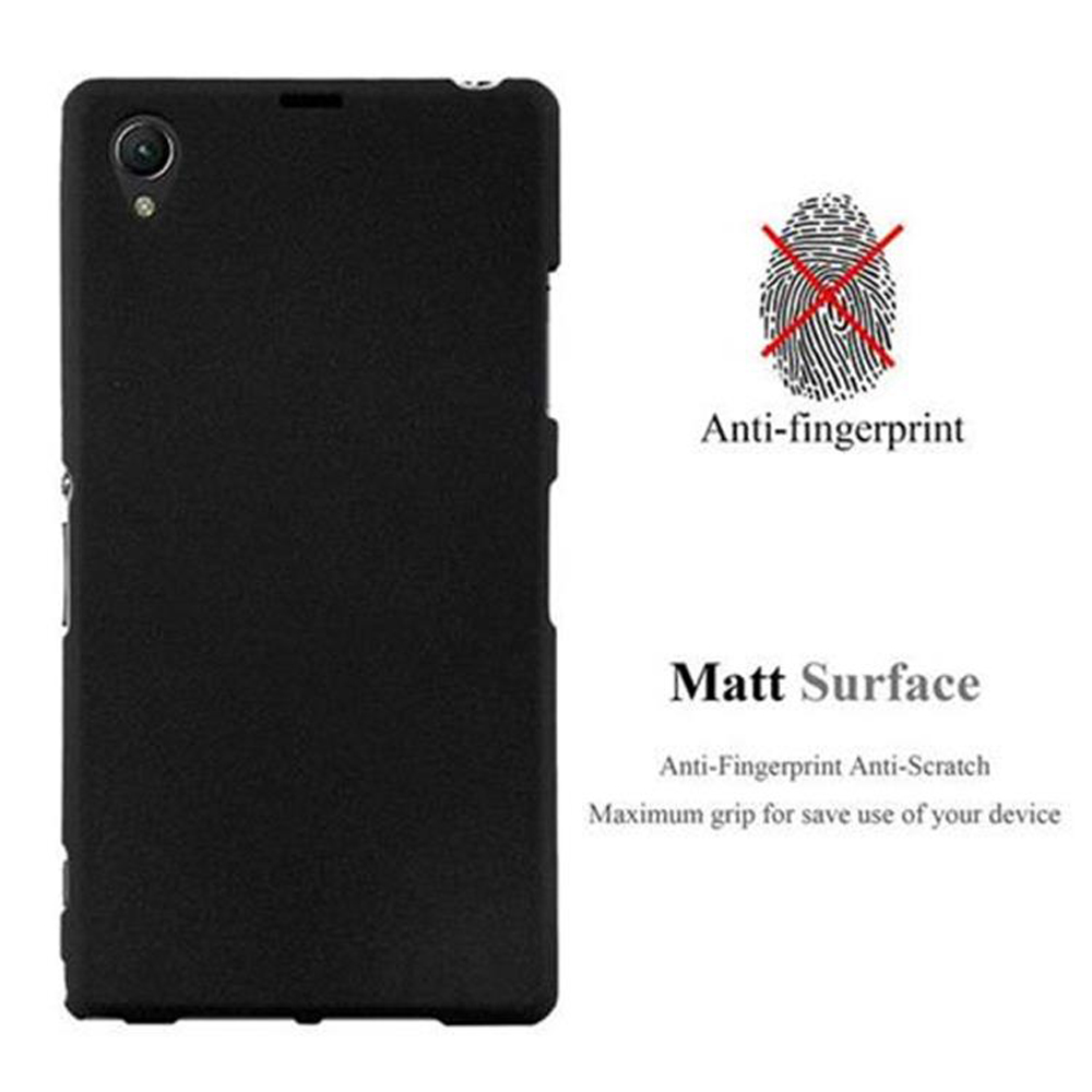 Funda negra para teléfono con superficie mate y anti-huellas.
