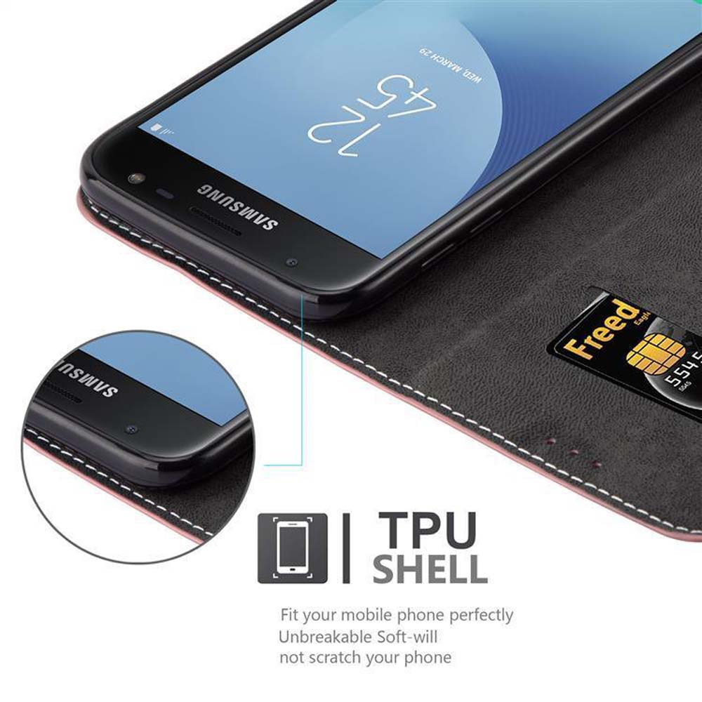 Un telefono Samsung in una custodia nera con una scheda SIM.