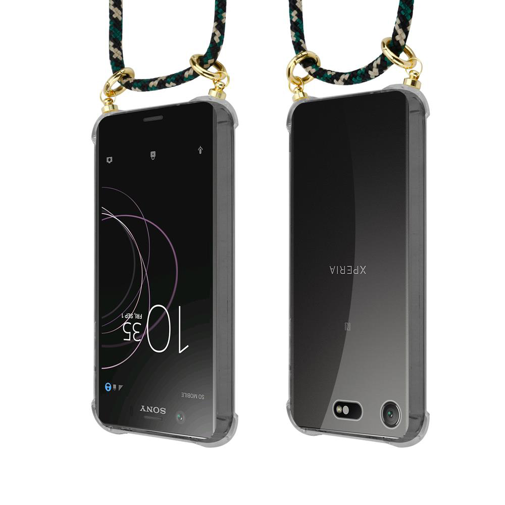 Zwei Smartphones mit Trageschlaufe. Eines zeigt die Uhrzeit 10:35.