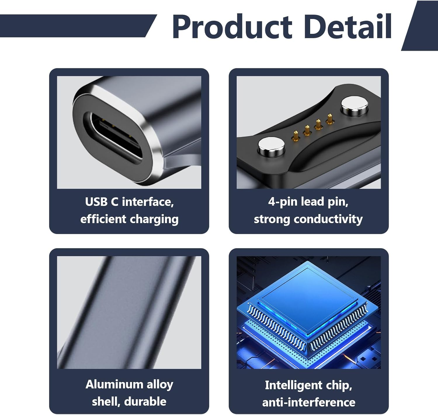 Produktdetails: USB-C, 4-poliger Stift, Aluminiumlegierung, Chip.