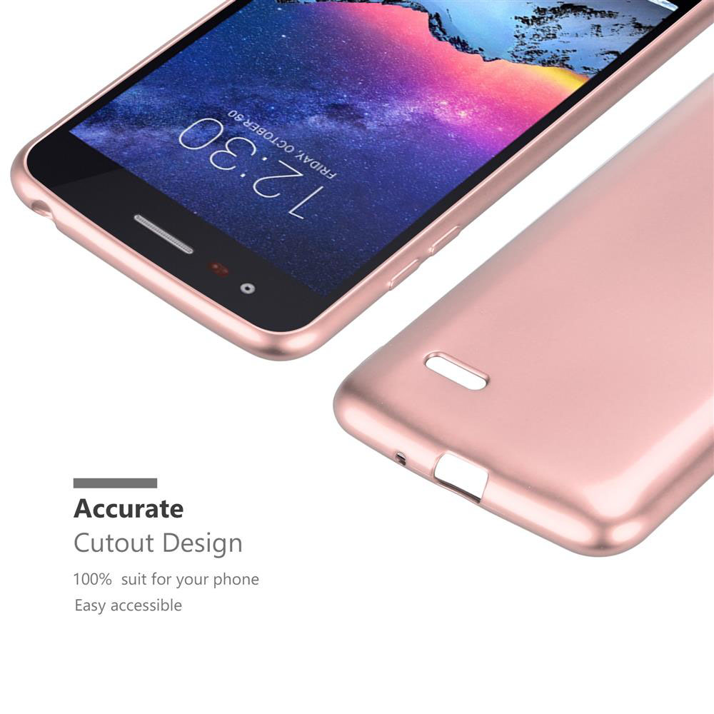 Cover rosa per telefono accanto a uno smartphone con le 12:30.