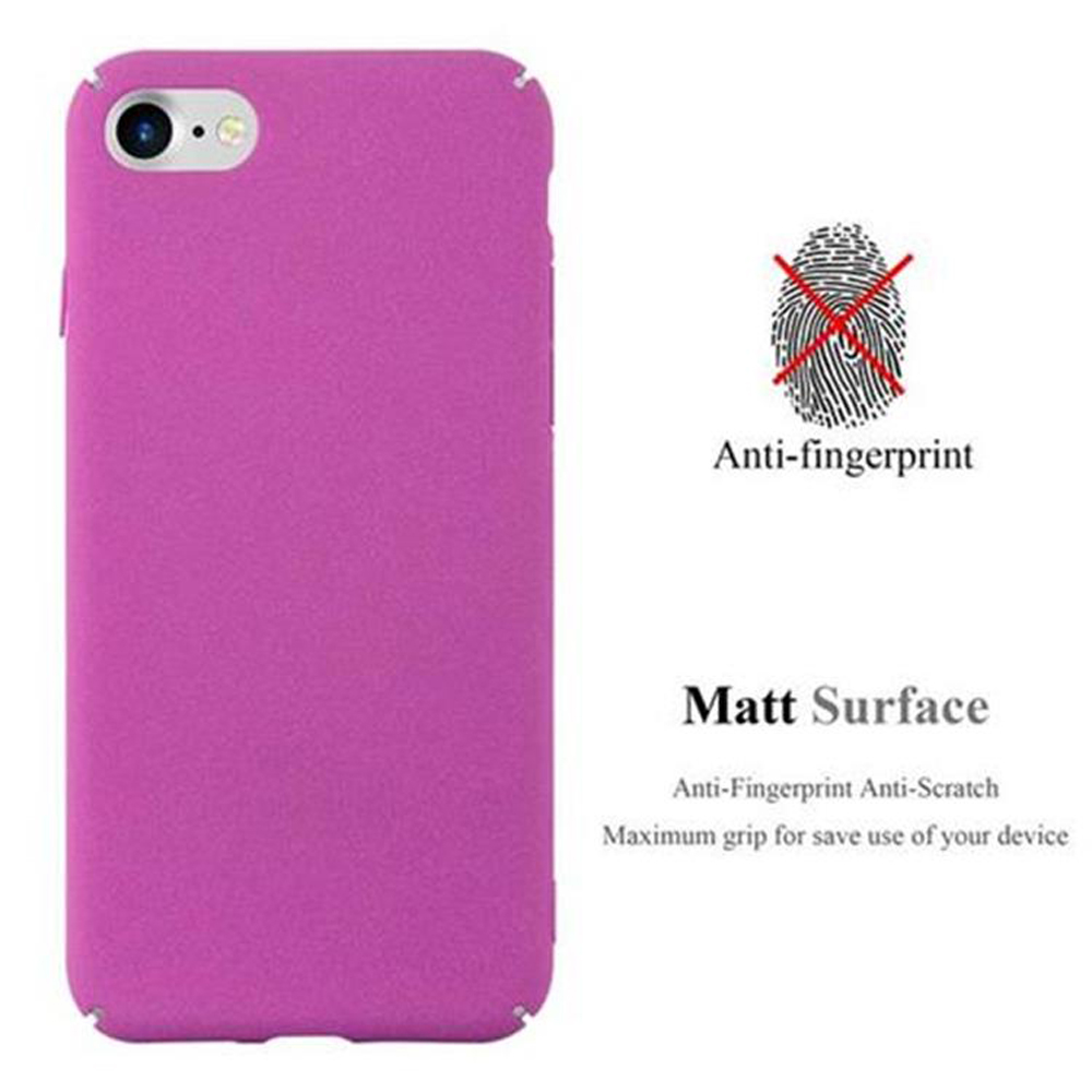 Cover viola per telefono con superficie opaca e proprietà anti-impronta.