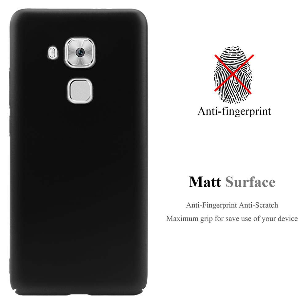 Custodia nera per telefono con superficie opaca e anti-impronta.