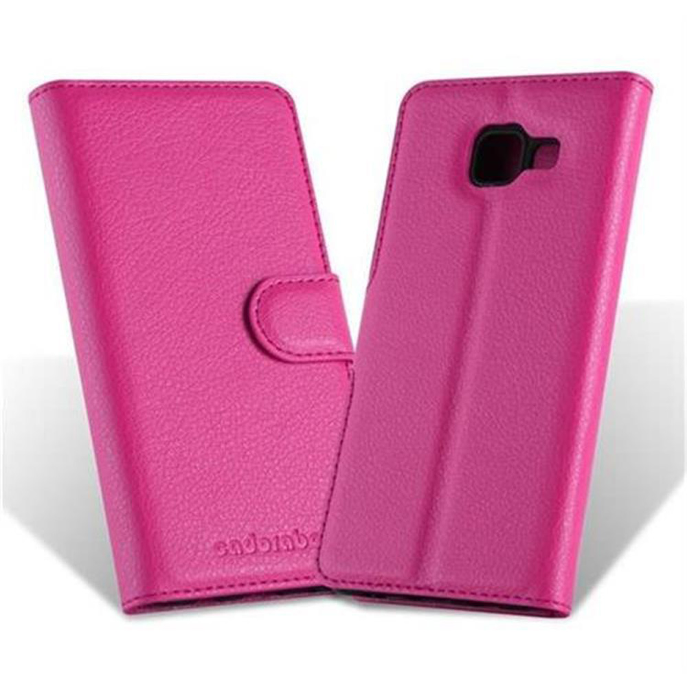 Due custodie per telefono rosa sono una accanto all'altra. Una è chiusa, l'altra è aperta.