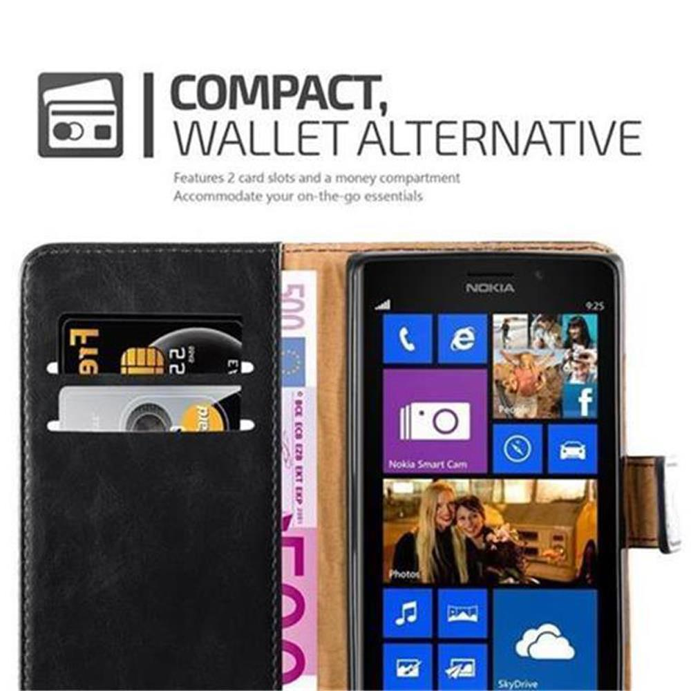 Un portafoglio con smartphone Nokia, carte e banconote.
