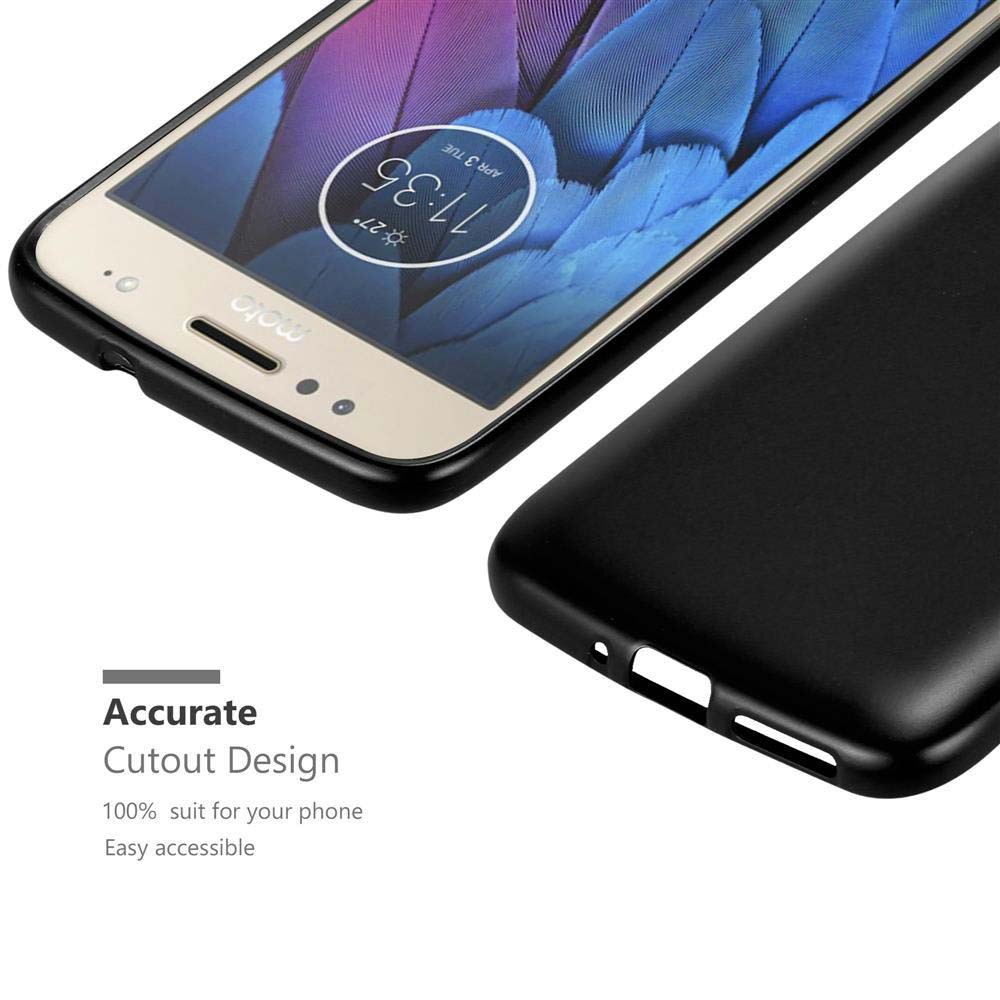 Cover nera accanto a uno smartphone che mostra le 11:35.