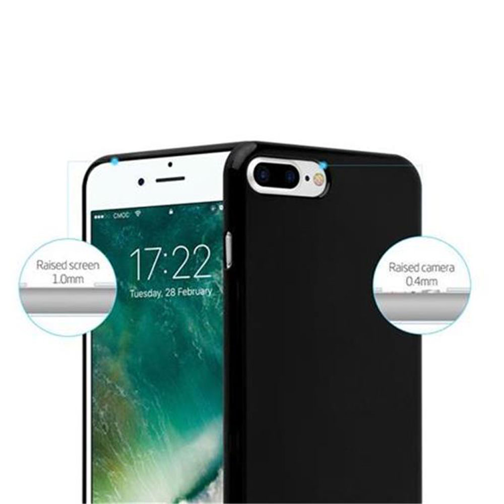 Telefono nero con schermo vuoto e cornice fotocamera.