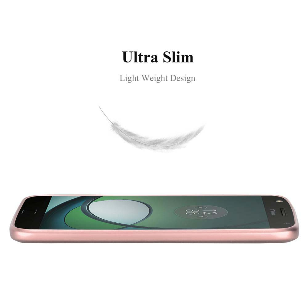Uno smartphone color oro rosa con testo "Ultra Slim" e una piuma.