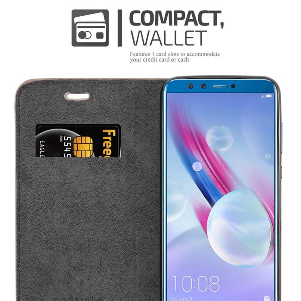 Graue Handyhülle mit einer Karte und einem Smartphone mit bunter Anzeige.